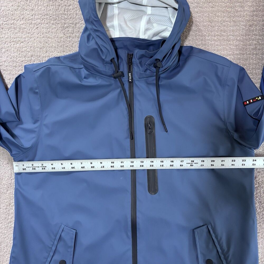 Batela Sea Style Hooded Rain Coat Full Zip Jacket Adult XXL Coastal Waterproof - Picture 4 of 9